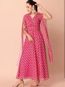 Beautiful Pink Floral Gown