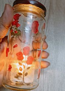 Decorative Rose Lantern Jar