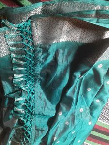 Green Printed saree