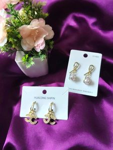 Combo Pack Of 2 Korean Earrings