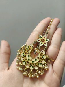 Designer Maang Tikka with Pearls😚✨
