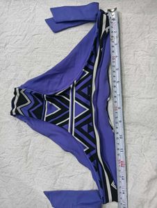 Purple &amp; Black Geo Print Bikini Bottom 🤎