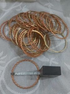 36 Pc Sparkling Copper Bangles Set