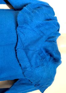Blue Sweater Dress( Fully Stretchable)