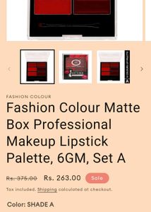 Fashion Color Matte Box Professional Makeup ,SetA