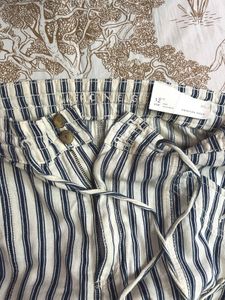 Striped Drawstring Casual Pants