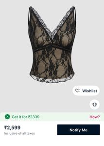 Black Lace Cami Top