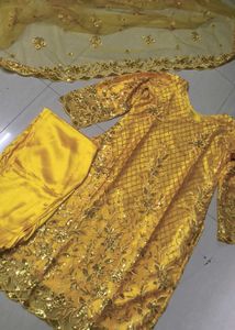 Stitched Yellow beautiful Kurta set