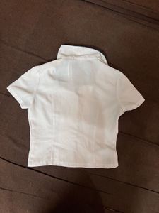 Cute White Sailor Collar Top