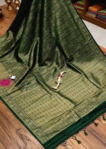 Elegant Green Silk Saree