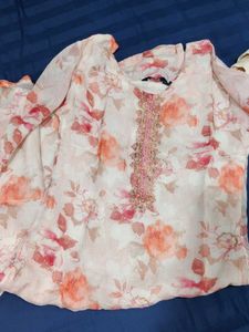Pink Colour 3 Pc Kurta Set