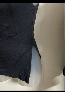 Sleek Black Cami Top with Side Slits