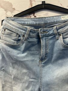 Max High Waist Light Wash Denim Jeans- 30