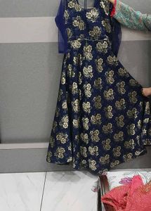 Stunning Navy Blue Floral Gown