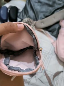 Cute Pink "Work Hard" Pouch