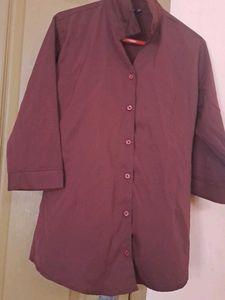 Maroon Button-Up shirt