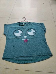 Funny Face Graphic Tee &amp; Ripped Jeans Set