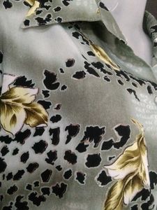 Stylish Leaf Print Button-Up Shirt