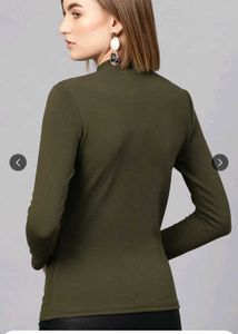Sassafras Women Olive Green Solid Top