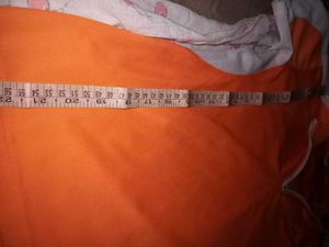 Orange Collared Zip-Up Top