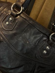 Coach Black Leather Shoulder Bag