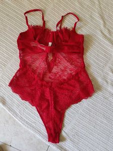 victoria 's secret Lace Teddy Bodysuit