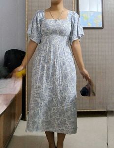 Floral Puff Sleeve Maxi Dress