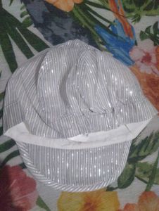 Striped Sequined Cap