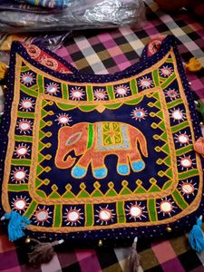 traditional Rajasthani bag blue colour