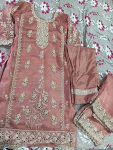 Designer Embellished  cutting work Kurta Set