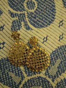 Elegant Gold-Toned Dangle Earrings