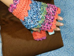 Handmade Crochet Fingerless Gloves and new shampoo