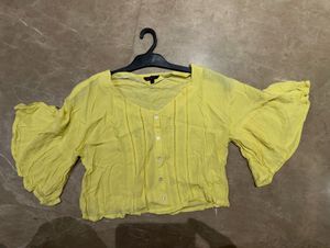 Yellow crop top