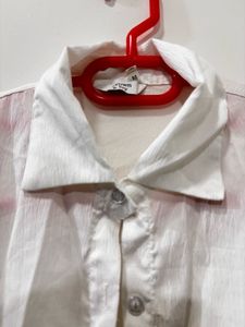 Cream White Button-Up Shirt