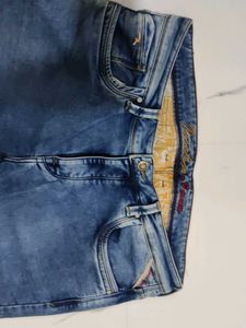 Men's Blue Washed 40 size Denim Jeans