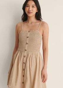 -Chic Smocked Button-Down Sundre