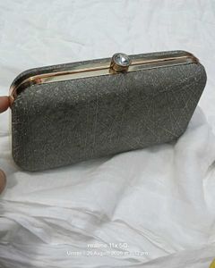 Sparkling Silver Evening Clutch
