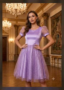 Enchanting Lavender Sparkle Dress