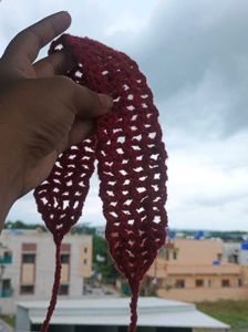 Crochet Red Hairband