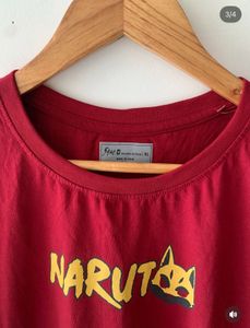 Red Naruto Graphic T-Shirt
