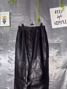 Black Leather Maxi Skirt