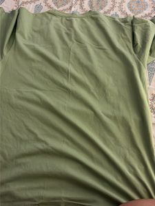 Olive Green Heart Graphic T-Shirt