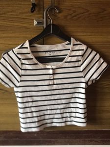 Striped Cropped Top