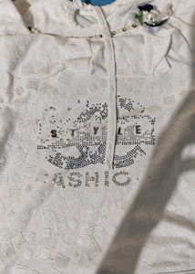 White Embellished Tunic Top