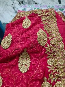 net saree full work with blouse