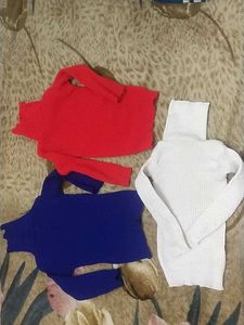 Colourful High Neck Sweaters For Kids Bright Colou