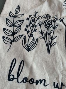 Floral "Bloom With Grace" Tote Bag