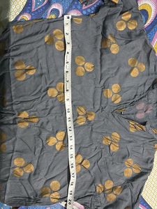 Gray Floral foil Print Kurti