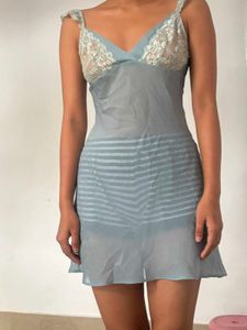 Elegant Lace Trim Slip Dress