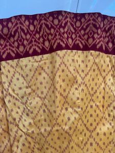 Vibrant Yellow Red Ethnic Skirt with Dupatta